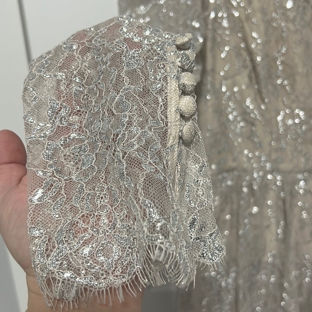 NWT Antonio Melani × Born on Fifth Clara Metallic
Tiered Ruffle Maxi Dress US 2 - Picture 6 of 9